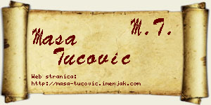 Maša Tucović vizit kartica